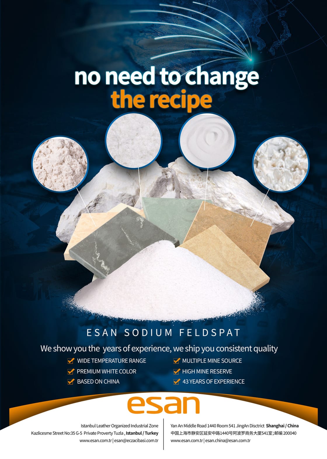 Esan feldspar ürünü için dijital görsel
